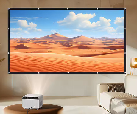 BYINTEK PROJECTION SCREEN projekcijsko platno, 100" (254cm) diagonala, 16:9 razmerje, visok kontrast, priloženi dodatki za namestitev, pralen material, belo