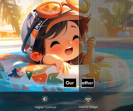 BYINTEK PROJECTION SCREEN projekcijsko platno, 100" (254cm) diagonala, 16:9 razmerje, visok kontrast, priloženi dodatki za namestitev, pralen material, belo