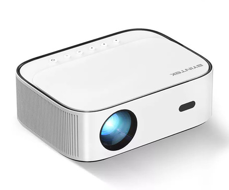 BYINTEK K45 prenosni LED projektor, Full HD 1080p, Android, WiFi, Bluetooth, 700 ANSI lumnov, dvojni zvočniki, max. 4K UHD, HDMI, bel