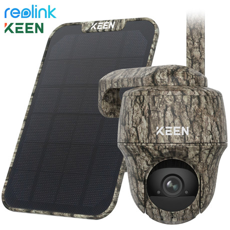 Kamera Reolink KEEN RANGER PT, kamuflažna/lovska, 4G LTE, +solarni panel, 2K Super HD, vrtenje in nagibanje, IR nočno snemanje, aplikacija, baterija, vodoodporna