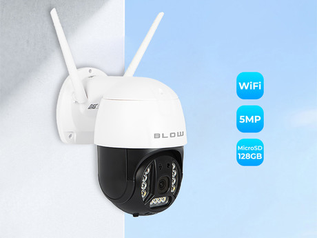 EOL - IP Kamera BLOW H-325, WiFi, 1080p, 5MP, PTZ, vrtljiva, nočno snemanje, senzor gibanja, aplikacija