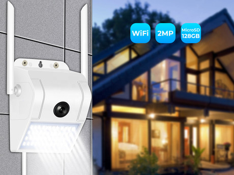 EOL - IP kamera BLOW H-412, WiFi, Full HD 2MP, LED reflektorji, IR nočno snemanje, aplikacija, IP66 vodoodpornost, bela