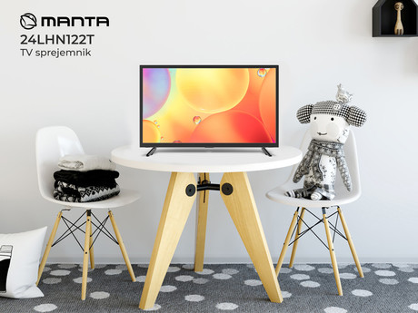 EOL - LED TV Manta 24LHN122T, 24'' (diagonala 61cm), HD 1366x768, DVB-T/T2/C, CI+, USB, HMDI, 220V+12V