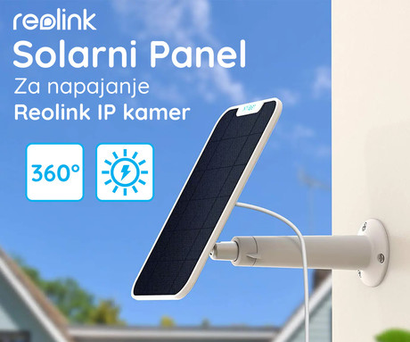 EOL - Reolink SOLARNI PANEL, solarno napajanje kamer serije Argus/Go/Duo, neprekinjeno napajanje, bel