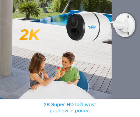 Kamera Reolink GO Plus, 4G LTE, brezžična, 2K Super HD, IR nočno snemanje, aplikacija, polnilna baterija, IP65 vodoodpornost, + možnost solarnega napajanja, bela