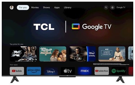 LED TV TCL 55P69B, 140cm (55"), 4K UHD, Google TV, WiFi 5, Bluetooth, HDR10, Dolby Audio, Google Assistant