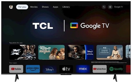 LED TV TCL 75P69B, 190cm (75"), 4K UHD, Google TV, WiFi 5, Bluetooth, HDR10, Dolby Audio, Google Assistant