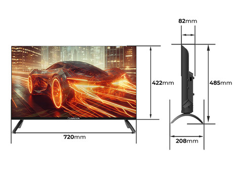 LED TV MANTA 32LHN124E, 32" (81cm), HD+, Dolby Digital+, STEREO 5.1, DVB-C/T/T2/S/S2/HEVC, Hotel Mode, 3x HDMI, 2x USB, 1x CI+, Frameless oblika