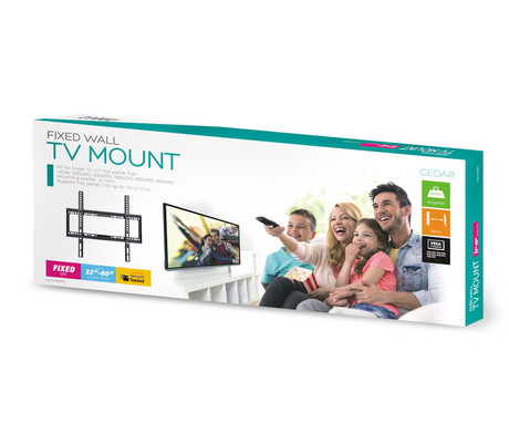 PLATINET OMEGA OUTV400F2 nosilec za TV sprejemnik, 32"-60", fiksni, do 25kg, VESA standard do 400x400, jeklo, črn