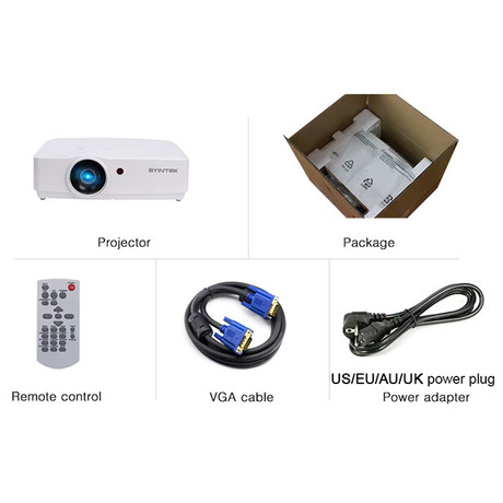 BYINTEK CLOUD C500W 3LCD projektor, bel