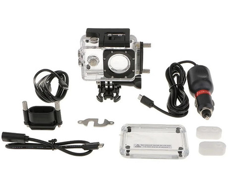 SJCAM SJ4000 series 2v1 dodatek, vodoodporno ohišje + avto polnilec