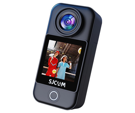 SJCAM C300 akcijska športna kamera, 4K Ultra HD, dvojni zaslon, 6-osna stabilizacija, 2x polnilna baterija, 154° snemalni kot, Dual WIFI, vodoodpornost, aplikacija, +dodatki, črna