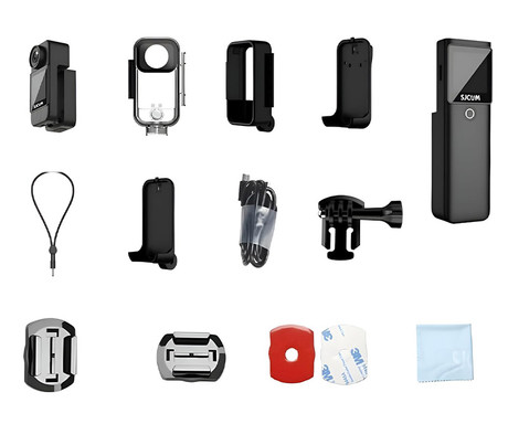 SJCAM C300 akcijska športna kamera, 4K Ultra HD, dvojni zaslon, 6-osna stabilizacija, 2x polnilna baterija, 154° snemalni kot, Dual WIFI, vodoodpornost, aplikacija, +dodatki, črna