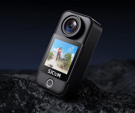 SJCAM C300 akcijska športna kamera, 4K Ultra HD, dvojni zaslon, 6-osna stabilizacija, 2x polnilna baterija, 154° snemalni kot, Dual WIFI, vodoodpornost, aplikacija, +dodatki, črna