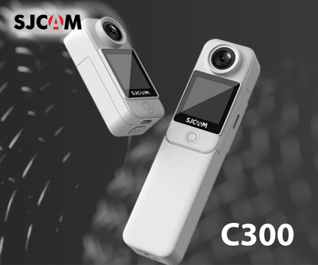 SJCAM C300 akcijska športna kamera, 4K Ultra HD, dvojni zaslon, 6-osna stabilizacija, 2x polnilna baterija, 154° snemalni kot, Dual WIFI, vodoodpornost, aplikacija, +dodatki, bela