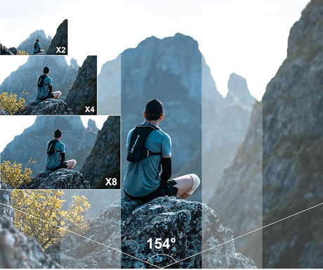 SJCAM SJ11 ACTIVE akcijska športna kamera, 4K Ultra HD, dvojni zaslon, 6-osna stabilizacija, polnilna baterija, 154° snemalni kot, Dual WIFI, 5ATM vodoodpornost, aplikacija, +dodatki, črna