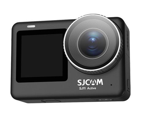 SJCAM SJ11 ACTIVE akcijska športna kamera, 4K Ultra HD, dvojni zaslon, 6-osna stabilizacija, polnilna baterija, 154° snemalni kot, Dual WIFI, 5ATM vodoodpornost, aplikacija, +dodatki, črna