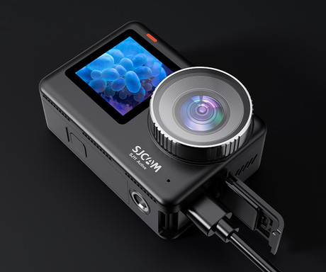 SJCAM SJ11 ACTIVE akcijska športna kamera, 4K Ultra HD, dvojni zaslon, 6-osna stabilizacija, polnilna baterija, 154° snemalni kot, Dual WIFI, 5ATM vodoodpornost, aplikacija, +dodatki, črna