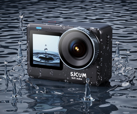SJCAM SJ11 ACTIVE akcijska športna kamera, 4K Ultra HD, dvojni zaslon, 6-osna stabilizacija, polnilna baterija, 154° snemalni kot, Dual WIFI, 5ATM vodoodpornost, aplikacija, +dodatki, črna
