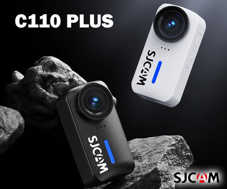 SJCAM C110 PLUS akcijska športna kamera, 4K Ultra HD, 6-osna stabilizacija, 8x digitalni ZOOM, polnilna baterija, 170° snemalni kot, Dual WIFI, aplikacija, +dodatki, bela