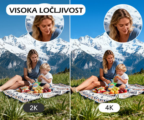 SJCAM C110 PLUS akcijska športna kamera, 4K Ultra HD, 6-osna stabilizacija, 8x digitalni ZOOM, polnilna baterija, 170° snemalni kot, Dual WIFI, aplikacija, +dodatki, bela