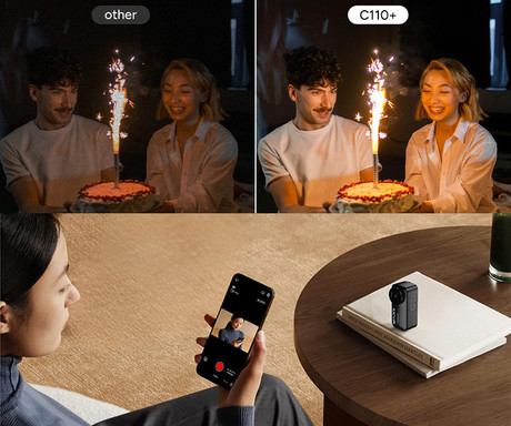 SJCAM C110 PLUS akcijska športna kamera, 4K Ultra HD, 6-osna stabilizacija, 8x digitalni ZOOM, polnilna baterija, 170° snemalni kot, Dual WIFI, aplikacija, +dodatki, bela