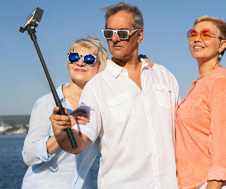 SJCAM selfie stick palica, raztegljiva / teleskopska, 120cm, črna