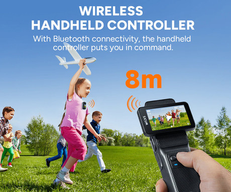 SJCAM C400 akcijska športna kamera, 4K Ultra HD, dvojni zaslon, vrtljiv zaslon, 6-osna stabilizacija, 2x polnilna baterija, 154° snemalni kot, Dual WIFI, vodoodpornost, aplikacija, +dodatki, črna