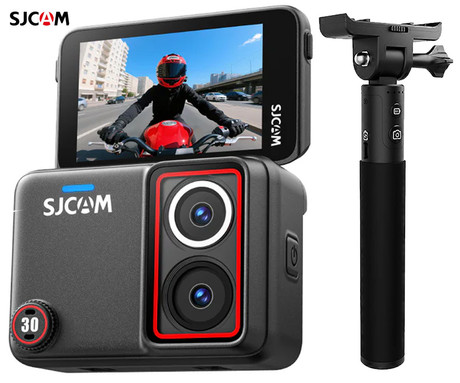 SJCAM SJ30 akcijska športna kamera, Charging Kit, 8K Ultra HD, 2.51" FLIP zaslon, SteadyMotion 2.0, 8x ZOOM, polnilna baterija, 140° snemalni kot, Dual WIFI, 5ATM vodoodpornost, aplikacija, +dodatki