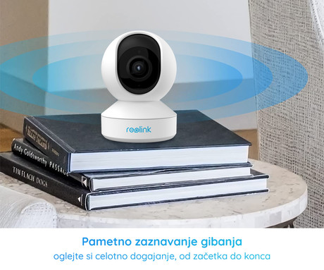 Reolink E340 IP kamera, 5MP Super HD, Dual WiFi, vrtenje in nagibanje, 3x optični ZOOM, IR nočno snemanje, aplikacija, dvosmerna komunikacija, bela