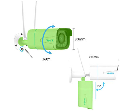 Reolink W430 IP kamera, 8MP Ultra HD, WiFi 6, nočno snemanje, IR LED diode, reflektorji, vodoodporna, aplikacija, dvosmerna komunikacija, 5x ZOOM, bela