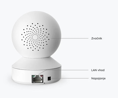 Reolink E320 IP kamera, 3MP Super HD, WiFi, vrtenje in nagibanje, IR nočno snemanje, aplikacija, dvosmerna komunikacija, pametni alarm, bela