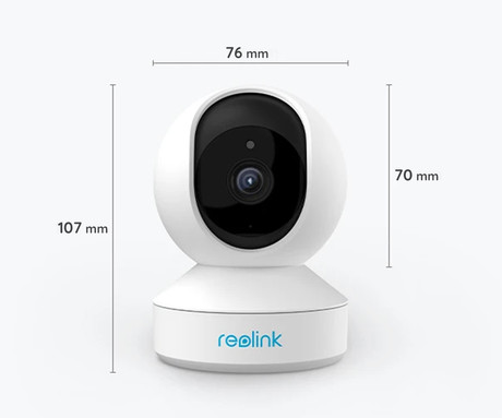 Reolink E320 IP kamera, 3MP Super HD, WiFi, vrtenje in nagibanje, IR nočno snemanje, aplikacija, dvosmerna komunikacija, pametni alarm, bela