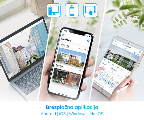 Reolink E320 IP kamera, 3MP Super HD, WiFi, vrtenje in nagibanje, IR nočno snemanje, aplikacija, dvosmerna komunikacija, pametni alarm, bela