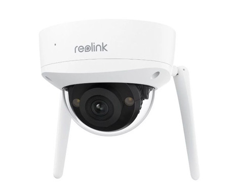 Reolink W437 IP kamera, 8MP Ultra HD, zaščita IK10, WiFi 6, IR nočno snemanje, LED reflektorji, aplikacija, vodoodporna, dvosmerna komunikacija, bela