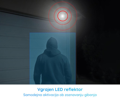 Reolink W437 IP kamera, 8MP Ultra HD, zaščita IK10, WiFi 6, IR nočno snemanje, LED reflektorji, aplikacija, vodoodporna, dvosmerna komunikacija, bela