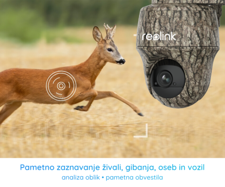 Reolink GO G450 IP kamera, kamuflažna / lovska, 4G LTE, + solarni panel, 4K Ultra HD, vrtenje in nagibanje, IR nočno snemanje, aplikacija, baterija, vodoodporna