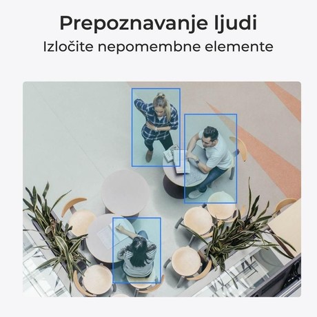 Reolink FISHEYE P520 IP kamera, 6.5MP 2K+ Super HD, POE, 360° objektiv, AI zaznavanje, Night Vision, aplikacija, dvosmerna komunikacija, pametni alarm, siva