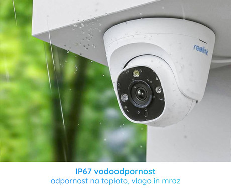 Reolink P344 IP kamera, PoE, 12MP UHD+, IR nočno snemanje, LED reflektor, aplikacija, IP67 vodoodpornost, dvosmerna komunikacija, bela