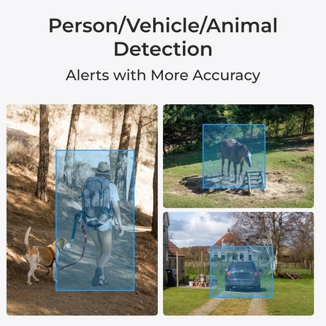 Reolink GO G440 IP kamera + solarni panel, 8MP 4K Ultra HD, 4G LTE, 355° vrtenje, 21.6Wh baterija, AI zaznavanje, barvni Night Vision, aplikacija, dvosmerna komunikacija, pametni alarm, IP64, siva