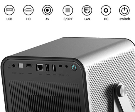 BYINTEK UFO R90 MAX prenosni LED DLP projektor, GoogleTV, Dual WIFI, Bluetooth, 2200 ANSI lumnov, samodejni fokus, STEREO zvočniki, stojalo, max 4K UHD, USB / HDMI / AUX / RJ-45, +daljinec, +dodatki