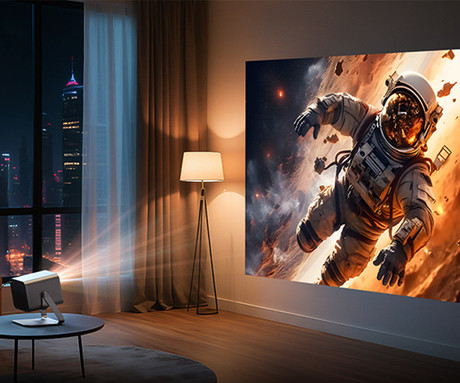 BYINTEK UFO R90 MAX prenosni LED DLP projektor, GoogleTV, Dual WIFI, Bluetooth, 2200 ANSI lumnov, samodejni fokus, STEREO zvočniki, stojalo, max 4K UHD, USB / HDMI / AUX / RJ-45, +daljinec, +dodatki