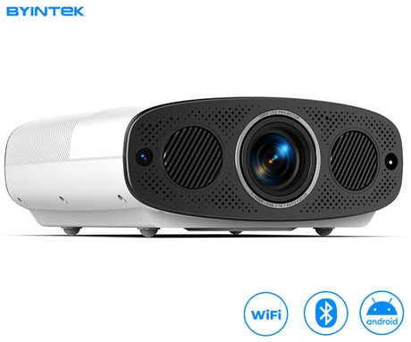 BYINTEK VEVSHAO A22 prenosni LED projektor, Android, Dual WIFI, Bluetooth, 1000 ANSI lumnov, STEREO zvočniki, samodejni fokus, deljenje zaslona, max 4K UHD, USB / HDMI / AUX, +daljinec