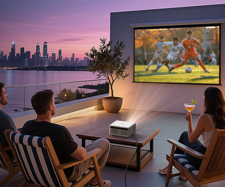 BYINTEK LOVE U14 PRO prenosni LED projektor, Android, WIFI 6, Bluetooth, 1500 ANSI lumnov, STEREO zvočniki, samodejni fokus, deljenje zaslona, max 4K UHD, USB / HDMI / AUX / RJ-45, +daljinec