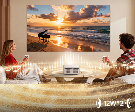 BYINTEK LOVE U14 PRO prenosni LED projektor, Android, WIFI 6, Bluetooth, 1500 ANSI lumnov, STEREO zvočniki, samodejni fokus, deljenje zaslona, max 4K UHD, USB / HDMI / AUX / RJ-45, +daljinec