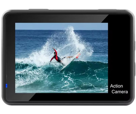 TREVI GO 2550 4K športna kamera, 3v1, 4K Ultra HD, WiFi, 2 zaslona, polnilna baterija, mikrofon, vodoodporno ohišje, priloženi dodatki, črna