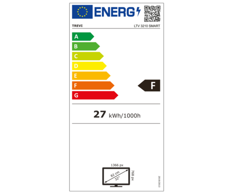 TREVI LED TV 3210, 32" (81cm), HD+, SMART Android, WiFi, HDMI, USB, CI+, RJ-45, avdio/video, daljinski upravljalnik, črn