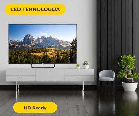 TREVI LED TV 3210, 32" (81cm), HD+, SMART Android, WiFi, HDMI, USB, CI+, RJ-45, avdio/video, daljinski upravljalnik, črn