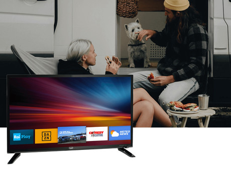 TREVI 2410 LED TV sprejemnik, 61cm (24"), SmartTV, Android, HD, 220V+12V napajanje, DVB-T2 / DVB-S2 / CI+, HDMI, USB, Hotel Mode