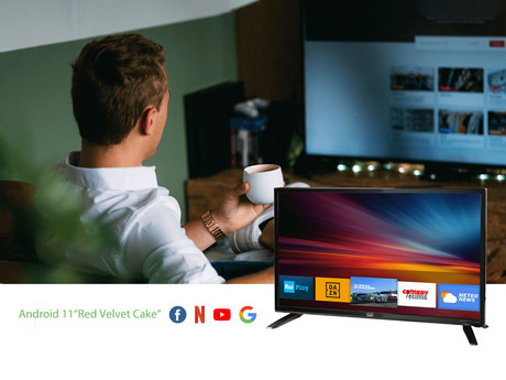 TREVI 2410 LED TV sprejemnik, 61cm (24"), SmartTV, Android, HD, 220V+12V napajanje, DVB-T2 / DVB-S2 / CI+, HDMI, USB, Hotel Mode